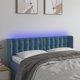 vidaXL Κεφαλάρι κρεβατιού με LED, σκούρο μπλε, 147x16x78/88 εκ, βελούδο