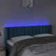 vidaXL Κεφαλάρι κρεβατιού με LED, σκούρο μπλε, 147x16x78/88 εκ, βελούδο