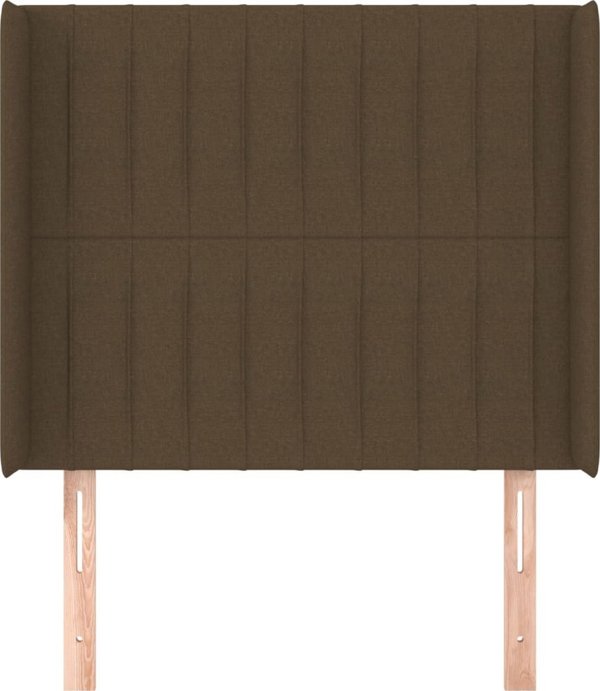 vidaXL Υποστύλωμα κεφαλιού Uszak, σκούρο καφέ, 83x16x118/128 εκ., υφασμάτινο