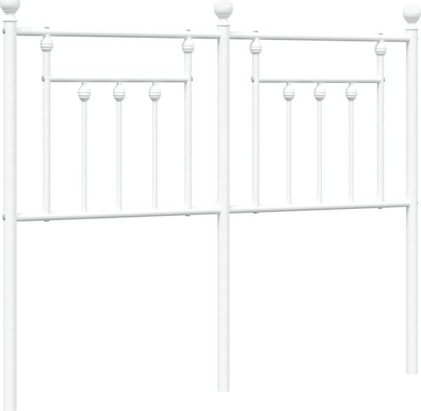 vidaXL Μεταλλική κεφαλάρια, λευκή, 120 cm