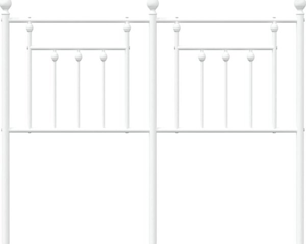 vidaXL Μεταλλική κεφαλάρια, λευκή, 120 cm