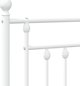 vidaXL Μεταλλική κεφαλάρια, λευκή, 120 cm