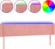 vidaXL Κεφαλάρι Κρεβατιού με LED Ροζ 183x16x78/88 cm Βελούδο