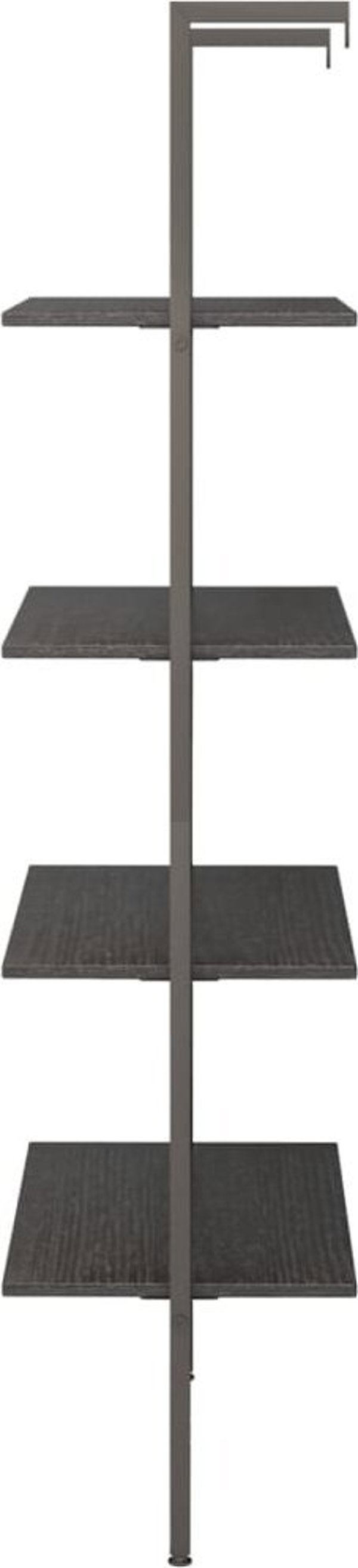 vidaXL Ράφι σκάλας με 4 ράφια, μαύρο, 64x35x152,5 εκ.