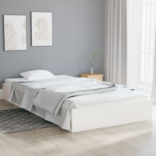 vidaXL Πλαισιο κρεβατιου, λευκο, ελαφρυ ξυλο, 90 x 200 cm