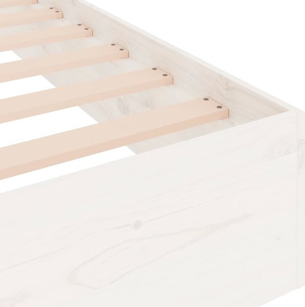vidaXL Πλαισιο κρεβατιου, λευκο, ελαφρυ ξυλο, 90 x 200 cm