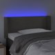 vidaXL Κεφαλάρι κρεβατιού με LED, σκούρο γκρι, 103 x 16 x 78/88 cm, βελούδο