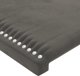 vidaXL Κεφαλάρι κρεβατιού με LED, σκούρο γκρι, 103 x 16 x 78/88 cm, βελούδο