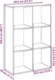 vidaXL Regal przegroda przydymiony dab 69,5x29x103,5 cm
