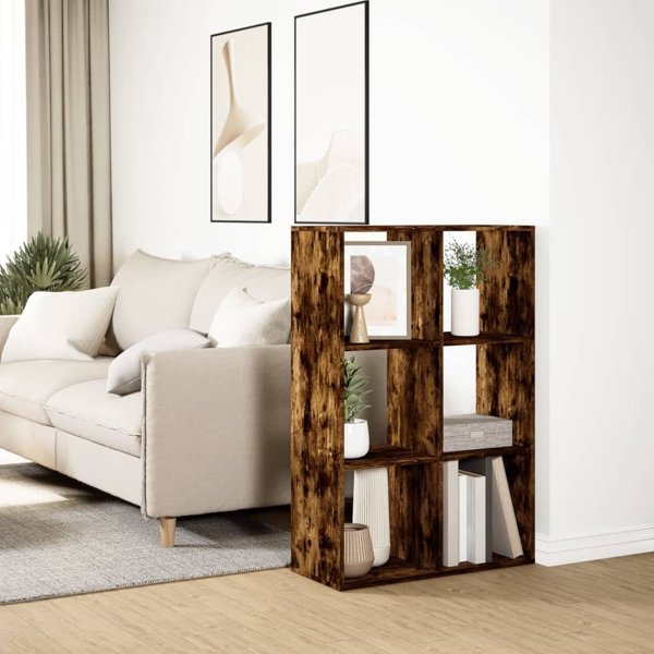 vidaXL Regal przegroda przydymiony dab 69,5x29x103,5 cm