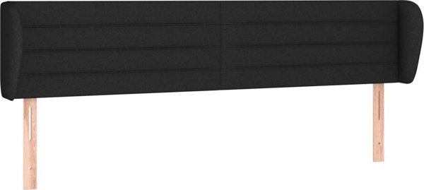 vidaXL Ζαγλόουεκ uszak, μαύρος, 203x23x78/88 cm, ύφασμα