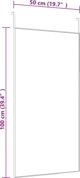 vidaXL Καθρέπτης για πόρτα, χρυσός, 50x100 εκ, γυαλί και αλουμίνιο