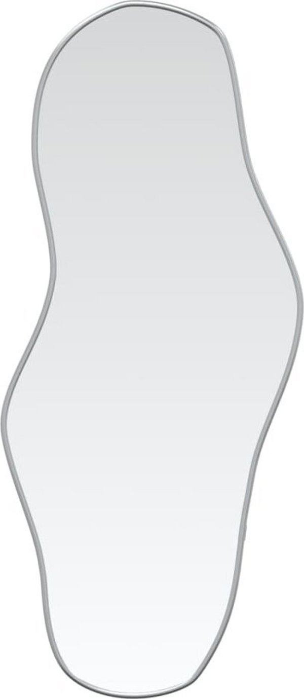 vidaXL Καθρέφτης τοίχου, ασημί, 60x25 εκ.