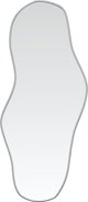 vidaXL Καθρέφτης τοίχου, ασημί, 60x25 εκ.