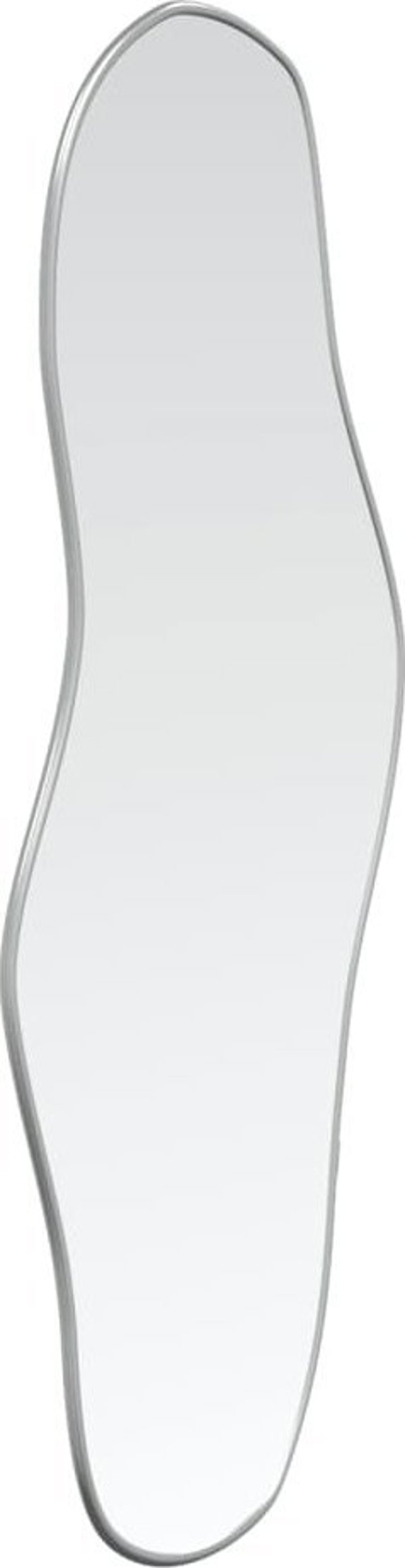 vidaXL Καθρέφτης τοίχου, ασημί, 60x25 εκ.