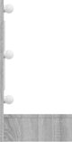vidaXL Ντουλάπι με καθρέπτη και LED, γκρι δρυς σονόμα, 90x31,5x62 εκ.