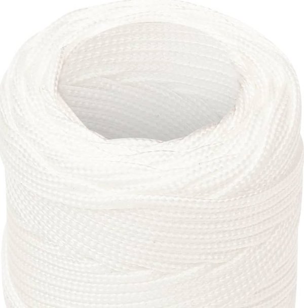 vidaXL Θαλασσινό ομοιόμορφο λευκό σχοινί, 2 mm x 250 m, πολυπροπυλένιο