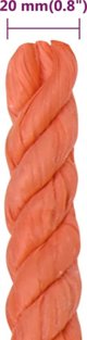 vidaXL Linka robocza, πορτοκαλί, 20 mm, 100 m, πολυπροπυλένιο