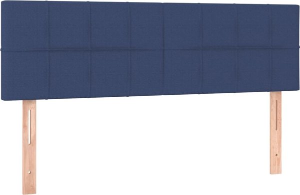 vidaXL Ζαγλωτικά κρεβατιού, 2 τεμ., μπλε, 72x5x78/88 εκ, ύφασμα