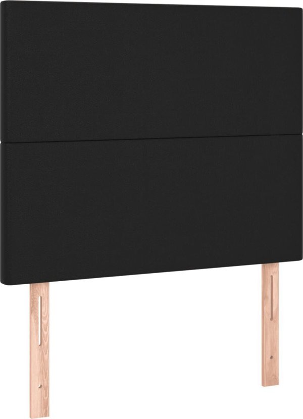 vidaXL Lozko kontynentalne z materacem i LED czarna ekoskora 120x200 cm