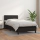 vidaXL Κρεβάτι Continental με στρώμα, μαύρο, δερματίνη 90x200 εκ.