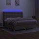 vidaXL Κρεβάτι continental με στρώμα, taupe ύφασμα 180 x 200 εκ