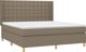 vidaXL Κρεβάτι continental με στρώμα, taupe ύφασμα 180 x 200 εκ