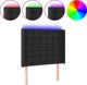 vidaXL Προσκέφαλο κρεβατιού με LED, μαύρο, 93x16x118/128 εκ., συνθετικό δέρμα