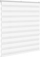 vidaXL Ρόλερ zebra λευκό με ύφασμα πλάτους 130,9 cm