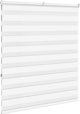 vidaXL Ρόλερ zebra λευκό με ύφασμα πλάτους 130,9 cm
