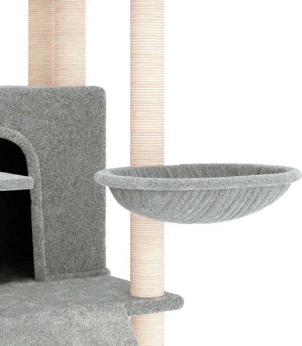 vidaXL Scratcher γάτας με σχιστόλιθους, ανοιχτό γκρι, 154 cm