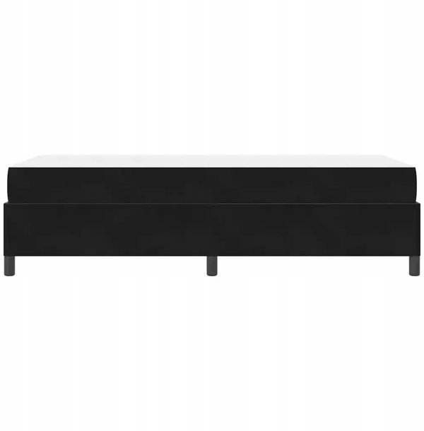 vidaXL Βάση Κρεβατιού με Στρώμα 90x190 cm, Υφασμάτινη, Μαύρο Χρώμα