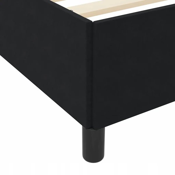 vidaXL Βάση Κρεβατιού με Στρώμα 90x190 cm, Υφασμάτινη, Μαύρο Χρώμα