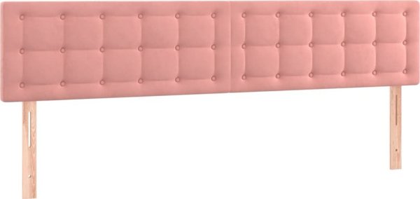 vidaXL Κεφαλάρι Κρεβατιού με LED, Ροζ, 180x5x78/88 cm, Βελούδο
