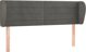 vidaXL Υποστήριγμα κεφαλής uszak σκούρο γκρι 147x23x78/88 cm βελούδο