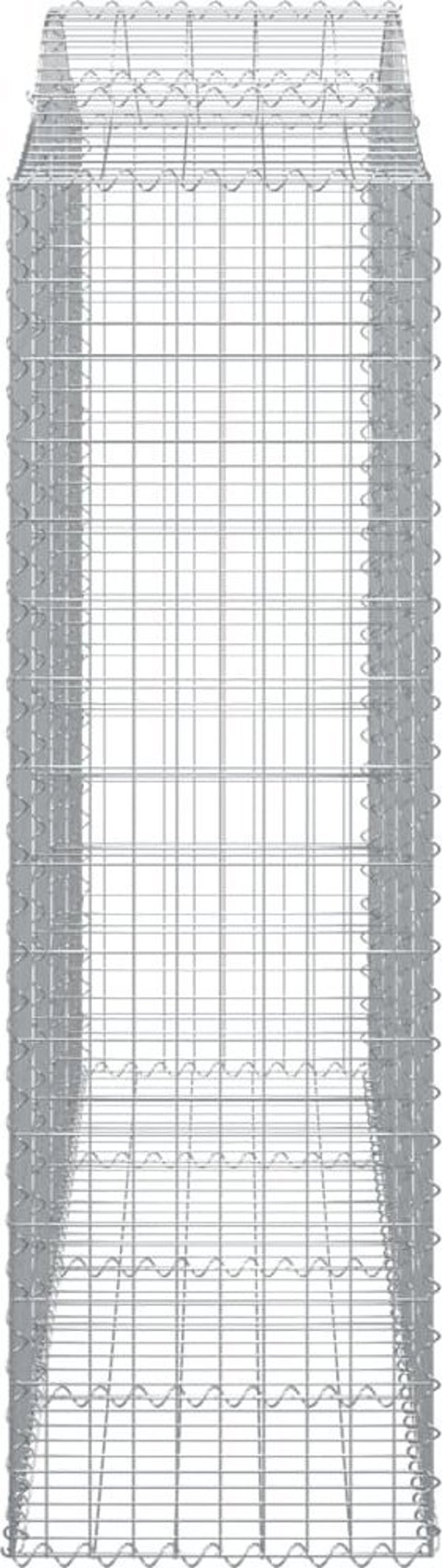 vidaXL Kosze gabionowe, 9 τεμ, 200x50x160/180 εκ, γαλβανισμένο σίδερο