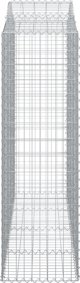 vidaXL Kosze gabionowe, 9 τεμ, 200x50x160/180 εκ, γαλβανισμένο σίδερο