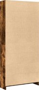 vidaXL Ράφι, καπνιστός δρυς, 80x24x176 cm, ξυλοπολυμερές υλικό