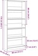 vidaXL Ράφι, καπνιστός δρυς, 80x24x176 cm, ξυλοπολυμερές υλικό