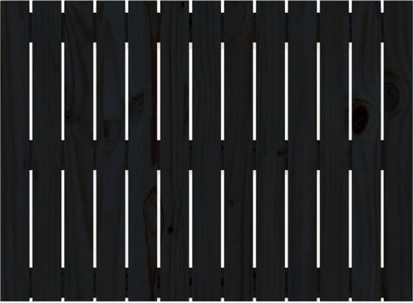 vidaXL Κεφαλάρι κρεβατιού, μαύρο, 82,5x3x60 cm, μασίφ πεύκο
