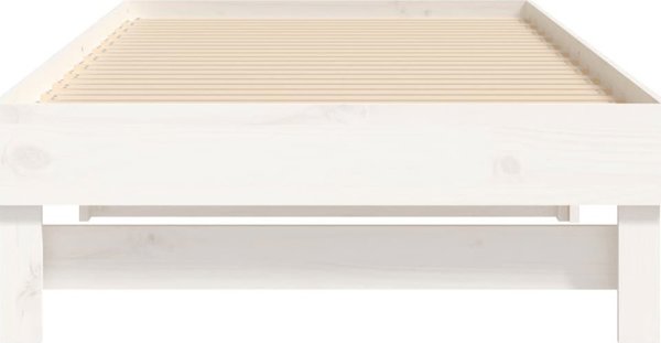 vidaXL Lozko rozsuwane, biale, 2x(80x200) cm, lite drewno sosnowe