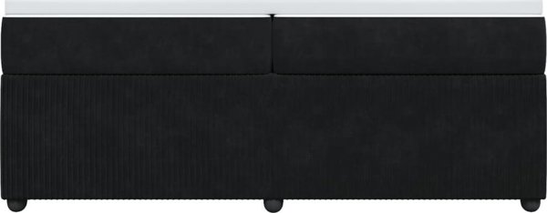 vidaXL Κρεβάτι Continental με στρώμα, μαύρο, βελούδο, 200x200 cm