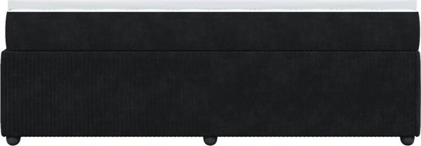 vidaXL Κρεβάτι Continental με στρώμα, μαύρο, βελούδο, 200x200 cm