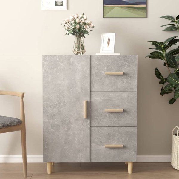 vidaXL Συσρταριέρα, γκρίζα σκουριά, 69,5x34x90 εκ, υλικό από ξύλο