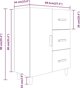vidaXL Συσρταριέρα, γκρίζα σκουριά, 69,5x34x90 εκ, υλικό από ξύλο