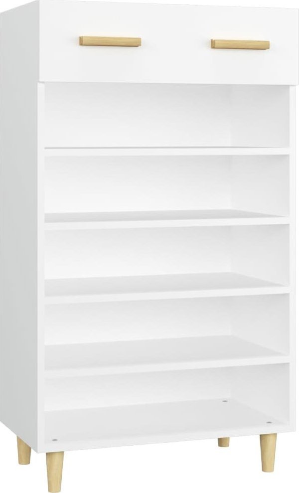 vidaXL Ντουλάπι παπουτσιών, λευκό, 60x35x105 cm, υλικό ξύλου