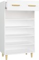 vidaXL Ντουλάπι παπουτσιών, λευκό, 60x35x105 cm, υλικό ξύλου