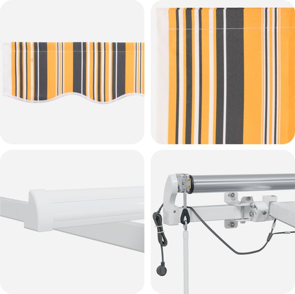 vidaXL Automatyczna markiza z LED w paski kolorowe 600x350 cm