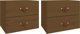 vidaXL Szafki nocne, κρεμαστές, σετ 2 τεμαχίων, 50x36x40 εκ, καφέ μέλι