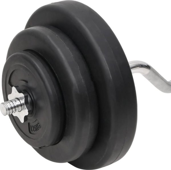 vidaXL Sztanga lamana i hantle z obciaznikami, 60 kg